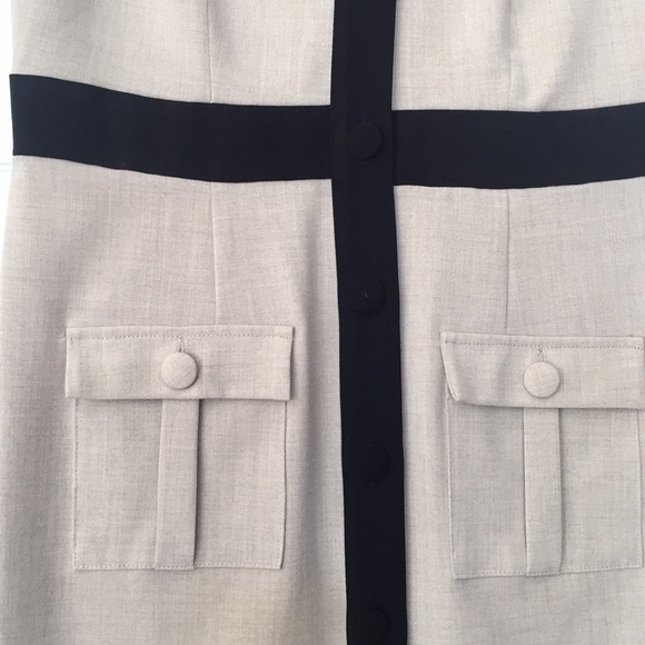 Tan & Black Beautiful Professional Dress - Picture 4 of 5